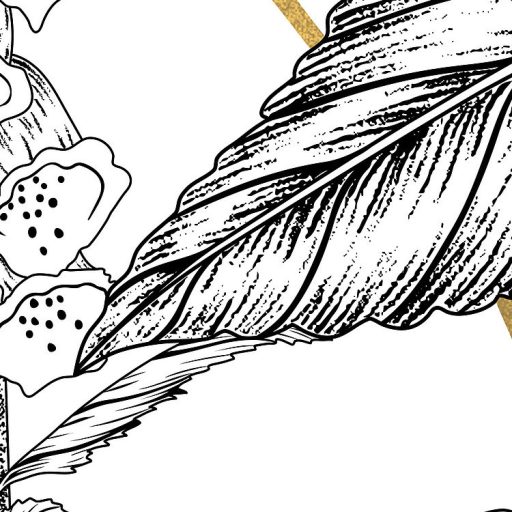 Nektárra szomjazó nyári virágok között portyázó méhek fehér fekete és arany tónusok falpanel/digitális nyomat