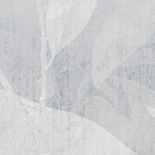 Botanikai aláfestés - Szürke tónusú levelek virágok kúsznak a falon szürkésfehér szürke és ezüst/fehérezüst falpanel/digitális nyomat