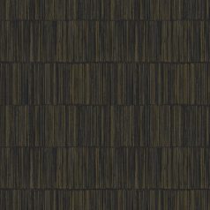   Részletgazdag bambusz paraván minta vízszintes sávokba rendezve sötétbarna antracit és arany tónus fényes mintarészletek tapéta