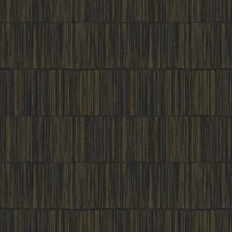   Részletgazdag bambusz paraván minta vízszintes sávokba rendezve sötétbarna antracit és arany tónus fényes mintarészletek tapéta