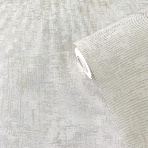 Rusztikus koptatott felületű finom csíkozású vakolat minta földszín - krém homokszín szürkésbézs tónusok finom fény tapéta