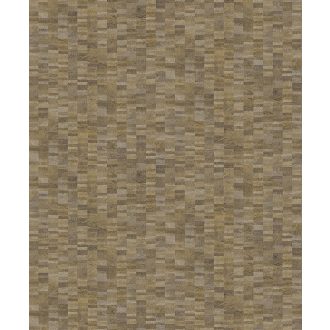   Váltakozó fa keresztmetszetek egyedi mozaik mintázata szürke szürkésbarna sárga és ezüst tónus fémes hatás tapéta