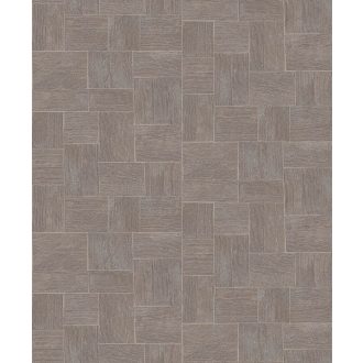   Kézműves fali dekoráció - Fautánzatú felületekből kialakított geometrikus minta bézs szürkésbarna és ezüst fémes hatás tapéta