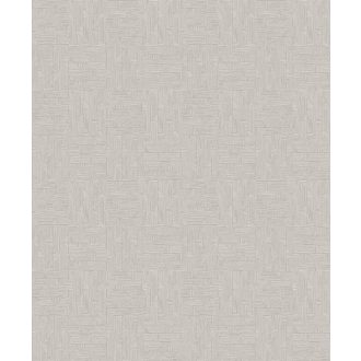   Labirintusra emlékeztető természetes fonallal készült geometrikus minta szürkésbézs pezsgőszín és bézs tónus tapéta