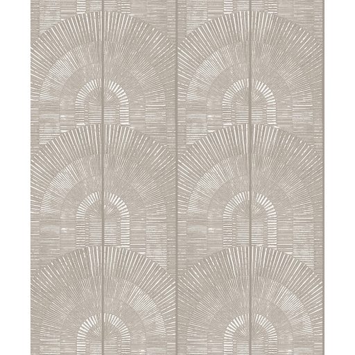 Elképesztő Art Deco stílusú geometrikus minta barna törtfehér bézs és világosbarna tónus finom fémes csillogás tapéta