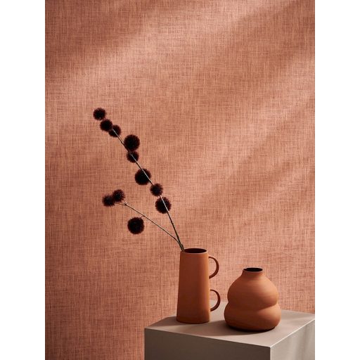 Természetes durva szövés hatású minta lazac/korall tónus tónus tapéta