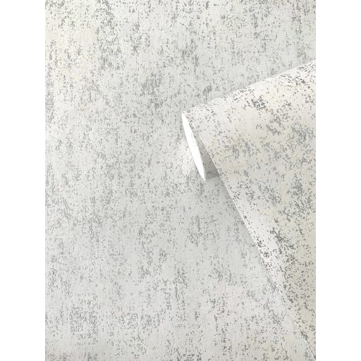 Texturált minta szórt partikuláris elemekkel világosszürke szürke és fémes ezüst tónus tapéta