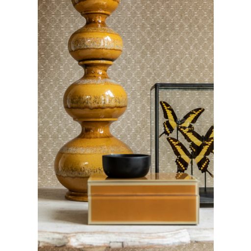 Egzotikus Ikat textil designminta barna és krém tónus tapéta