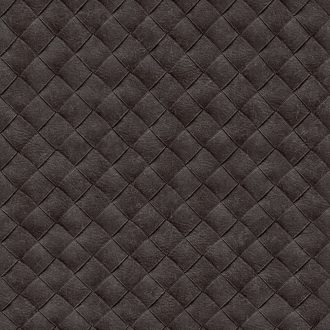   Patchwork bőrmintázat - egymást átfedő szőtt és varrott 3D "bőr"rombuszok antracitszürke és fekete tónus tapéta