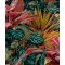 Grandeco Wanderlust WL2002 Botanikus Calathea /zebralevél/ megjelenítés szövetstruktúrán zöld kék mustár korall  tapéta