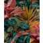 Grandeco Wanderlust WL2002 Botanikus Calathea /zebralevél/ megjelenítés szövetstruktúrán zöld kék mustár korall  tapéta