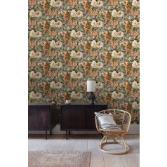   Grandeco Wanderlust WL2101 Virágos a Gramercy Park virágai Vintage olajfestmény stílusban barna zöld krém szines tapéta