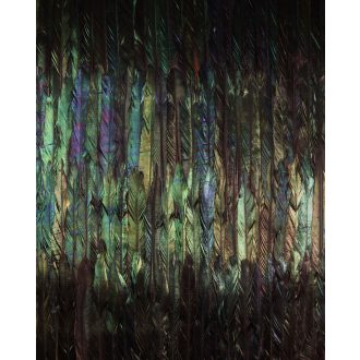   Kreatív faldekoráció - Nagyformátumú szines tollak mintája sötétbarna lila zöld sokszínű tónus falpanel/digitális nyomat