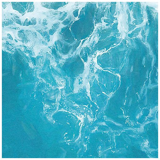 Óceán tajtékzó habjai természeti kép óceánkék zöldeskék és fehér tónusok falpanel/digitális nyomat