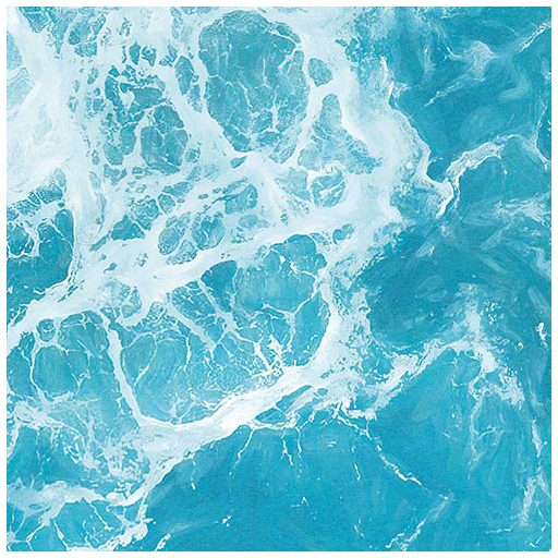 Óceán tajtékzó habjai természeti kép óceánkék zöldeskék és fehér tónusok falpanel/digitális nyomat