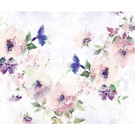 Soha nem hervadnak el - Álomszép költői virág megjelenítés fehér rózsaszín lila és zöld tónusok falpanel/digitális nyomat