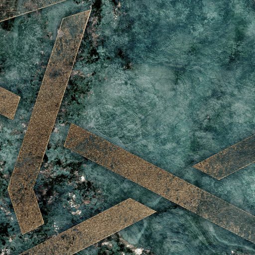 Modern grafikai műalkotás - Csillagfény smaragd beton háttéren smaragdzöld fekete és bézsarany arany tónusok falpanel digitális nyomat