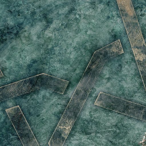 Modern grafikai műalkotás - Csillagfény smaragd beton háttéren smaragdzöld fekete és bézsarany arany tónusok falpanel digitális nyomat