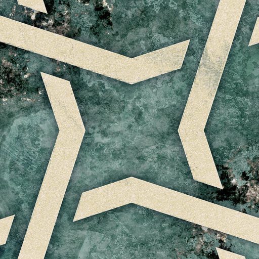 Modern grafikai műalkotás - Csillagfény smaragd beton háttéren smaragdzöld fekete és bézsarany arany tónusok falpanel digitális nyomat