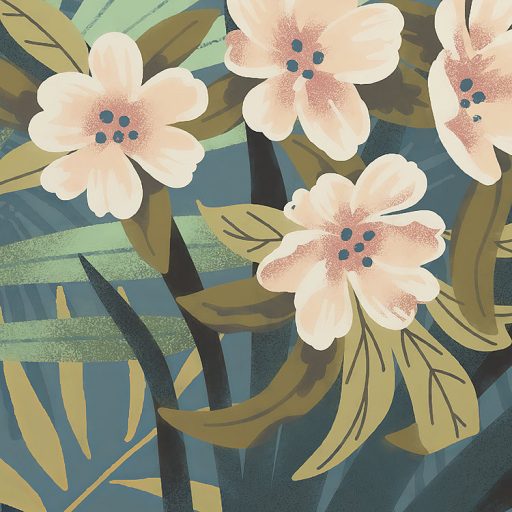 Elvarázsolt dzsungel - a főbb szerepekben a papagáj és a tukán kékeszöld zöld piros sokszínű falpanel/digitális nyomat