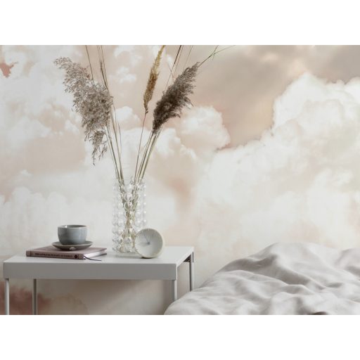 Álomszerű pasztellszínű felhők kivételes megjelenése fehér zöld/zöldeskék korall barna és szürke tónusok falpanel/digitális nyomat