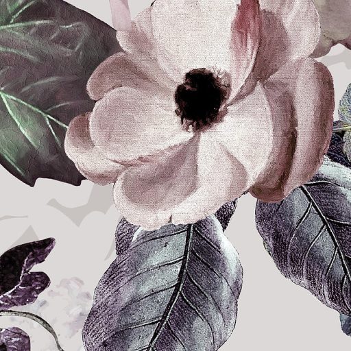 Az üzenet átjött - Pompásan rendezett változatos és színpompás virágdekor szürke rózsaszín lila mályva és zöld falpanel/difitális nyomat